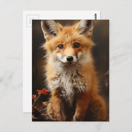 Adorable Red Fox Kit Postkarte (Vorne/Hinten)