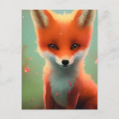 Adorable Red Fox Postcard Postkarte (Vorderseite)