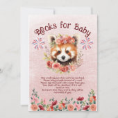 Adorable Red Panda Bärenbücher für Kinder Einladung (Vorderseite)