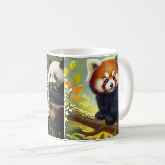 Adorable Red Panda Tasse - Panda Roux Animal Foto (VorderseiteRechts)