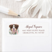 Adorable Red Tri Aussie mit Blume (Insitu)