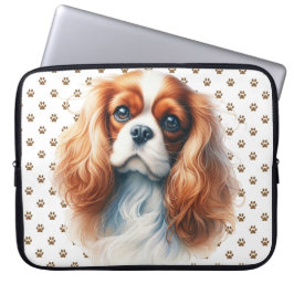 ADORABLE RED & WHITE CAVALIER KING CHARLES SPANIEL LAPTOPSCHUTZHÜLLE