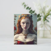 Adorable Redhead Princess AI Generated Art Postkarte (Stehend Vorderseite)