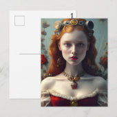 Adorable Redhead Princess AI Generated Art Postkarte (Vorne/Hinten)