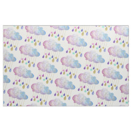 Adorable Regenbogenwolken & Gold Baby Girl Dusche Stoff