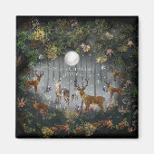 Adorable Reindeer At Night Magnet (Vorne)