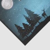 Adorable Reindeer At Night Seidenpapier (Ausschnitt)