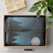 Adorable Reindeer At Night Seidenpapier (Geschenk)