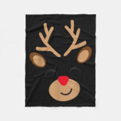 Adorable Reindeer Holiday Graphic - Festive Christ Fleecedecke (Vorderseite)