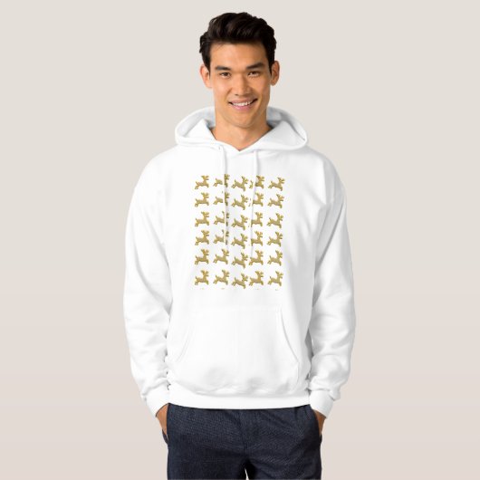 Adorable Reindeer Ugly Weihnachten frohe Weihnacht Hoodie (Vorne ganz)