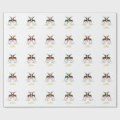 Adorable Reindeers Buffalo Kariert Frohe Weihnacht Geschenkpapier (Flach)