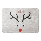 Adorable Rentier Face, Bokeh Badematte (Vorderseite)