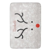 Adorable Rentier Face, Bokeh Badematte (Vorderseite Vertikal)