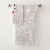 Adorable Rentier Face, Bokeh Badhandtuch Set (Insitu)