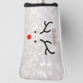 Adorable Rentier Face, Bokeh Golf Headcover (Rotieren 90)