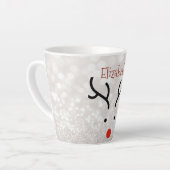 Adorable Rentier Face, Bokeh Milchtasse (Linke Ecke)