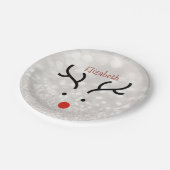 Adorable Rentier Face, Bokeh Pappteller (Schrägansicht)