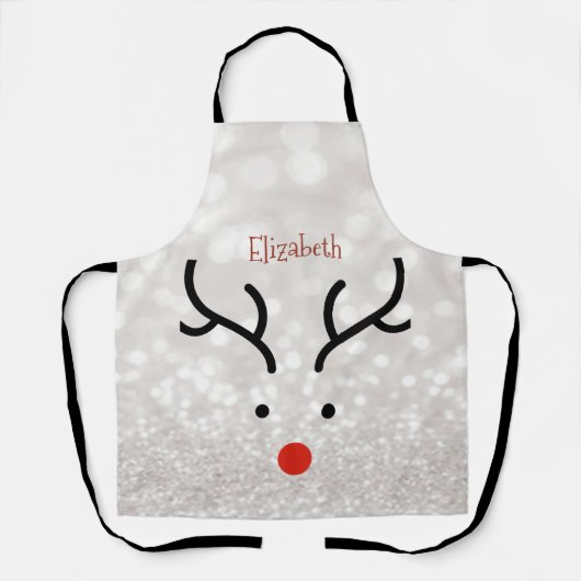 Adorable Rentier Face, Bokeh Schürze (Vorderseite)
