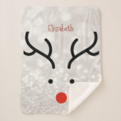 Adorable Rentier Face, Bokeh Sherpadecke (Vorderseite)