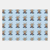 Adorable Rentier Weihnachtsfeier Geschenkpapier Set (Vorderseite 3)