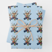 Adorable Rentier Weihnachtsfeier Geschenkpapier Set (Beispiel)