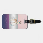 Adorable Rentiere, Stripe Girl Gepäckanhänger (Vorderseite horizontal)