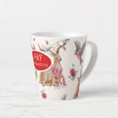 Adorable Rentiere, Vögel, Blume Milchtasse (Rechte Ecke)