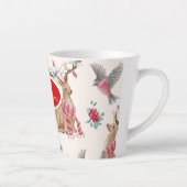 Adorable Rentiere, Vögel, Blume Milchtasse (Rechts)