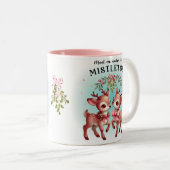 Adorable Rentierferien mistletoe Tasse (VorderseiteRechts)