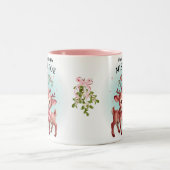 Adorable Rentierferien mistletoe Tasse (Mittel)