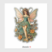 Adorable Retro Fairy Aufkleber (Blatt)