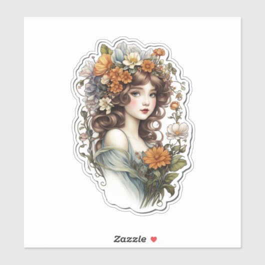 Adorable Retro Fairy Aufkleber (Blatt)