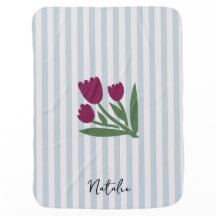 Adorable Retro-Streifenmuster mit Blumengürtel