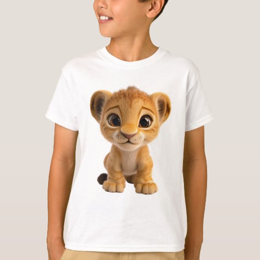 Adorable Roarant Niedliche Baby Lion Cub T-Shirt (Vorderseite)