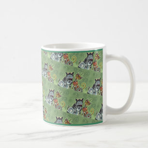 ADORABLE ROBOT BULLDOG UND FELINE FREUND Funny Fun Kaffeetasse