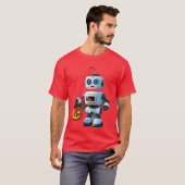 Adorable Robot in Halloween-Kostüm T-Shirt (Vorne ganz)