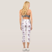 Adorable rosa axolotale Cartoon Capri Leggings (Rückseite)