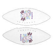 Adorable rosa axolotale Cartoon Football (Paneele)