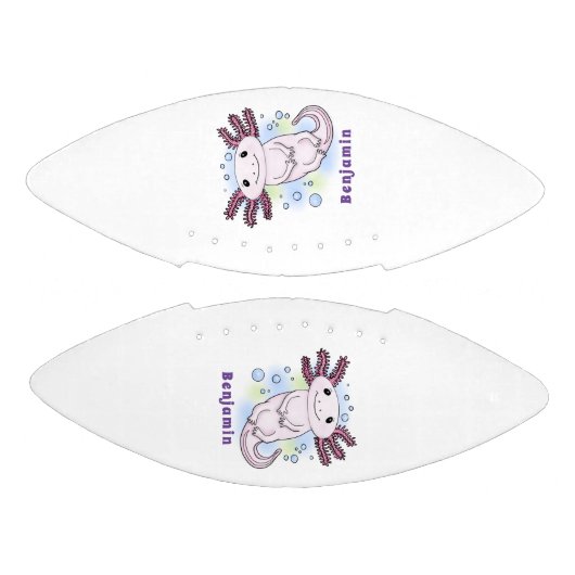 Adorable rosa axolotale Cartoon Football (Paneele)