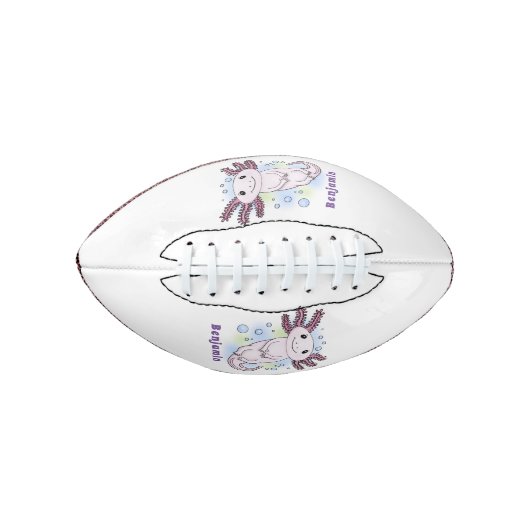 Adorable rosa axolotale Cartoon Football (Vorderseite)