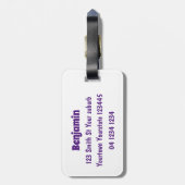 Adorable rosa axolotale Cartoon Gepäckanhänger (Rückseite vertikal)