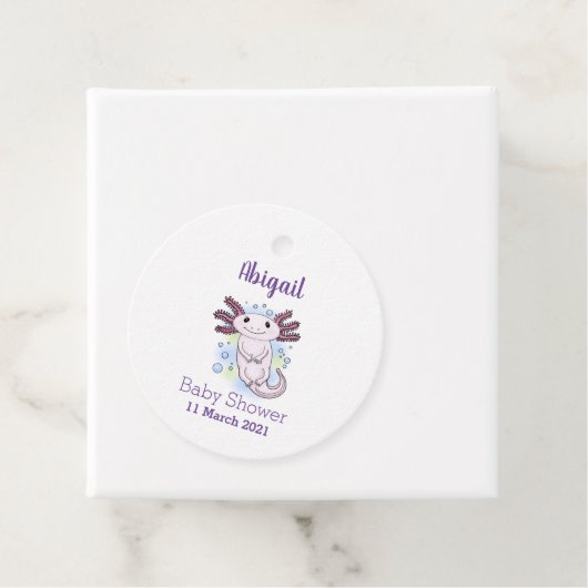 Adorable rosa axolotale Cartoon Geschenkanhänger (Beispiel)