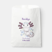 Adorable rosa axolotale Cartoon Geschenktütchen (Vorderseite)