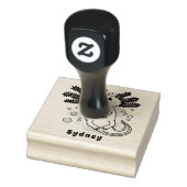 Adorable rosa axolotale Cartoon Gummistempel (Stempel)