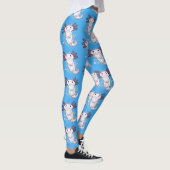 Adorable rosa axolotale Cartoon Leggings (Rechts)