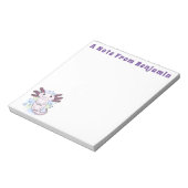 Adorable rosa axolotale Cartoon Notizblock (Rotiert)