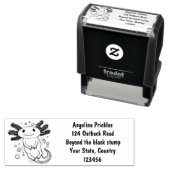 Adorable rosa axolotale Cartoon Permastempel (Beispiel)