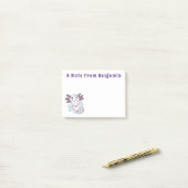 Adorable rosa axolotale Cartoon Post-it Klebezettel (Auf Schreibtisch)