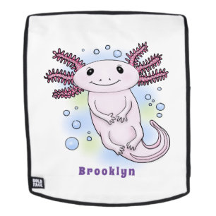 Adorable rosa axolotale Cartoon Rucksack