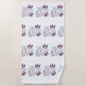 Adorable rosa axolotale Cartoon Strandtuch (Vorderseite)